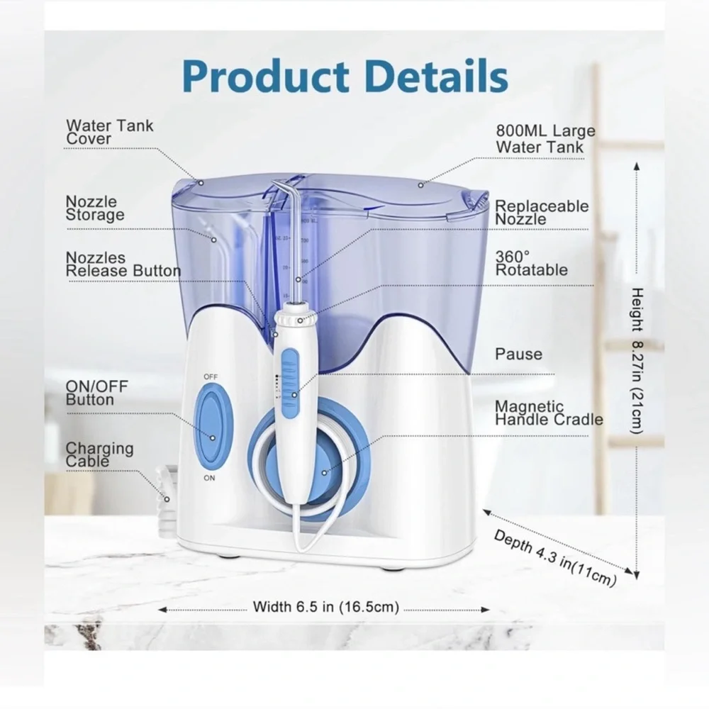 Advanced Dental Water Flosser Teeth Irritated Gums Cleaning Floss Oral Health